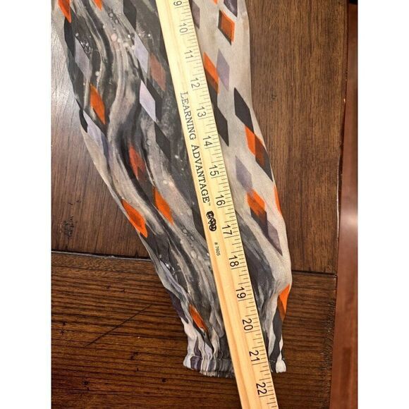 NWOT APNY Women's Abstract Diamond Print Sheer Long Sleeve Top Sz L - Picture 10 of 11